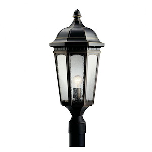 Bryony Glas - 1 light Outdoor Post Mount - with Traditional inspirations - 23.75 inches tall by 10.25 inches wide - 1229354