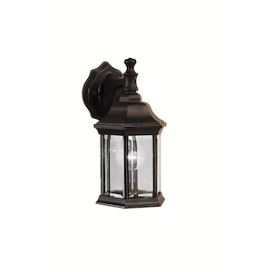 Boscombe Street - 1 light Small Outdoor Wall Mount - with Traditional inspirations - 12 inches tall by 6.5 inches wide - 1230077