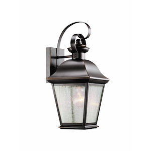 Babmaes Street - 1 light Medium Outdoor Wall Lantern - with Traditional inspirations - 16.75 inches tall by 7.5 inches wide