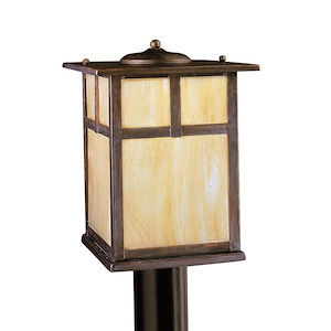 Burghley Retreat-1 light Post Mount-with Arts and Crafts/Mission inspirations-12.25 inches tall by 9 inches wide - 1231593