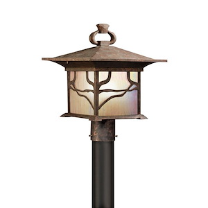 Blackthorne Road-1 light Outdoor Post Mount-with Arts and Crafts/Mission inspirations-14.75 inches tall by 9 inches wide