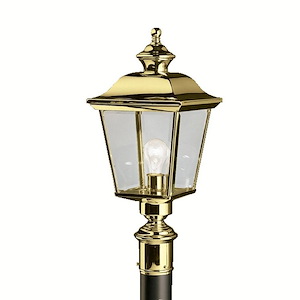 Black Limes - 1 light Post Mount - with Traditional inspirations - 22.5 inches tall by 9.25 inches wide