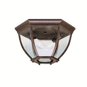 All Saints Fields - 2 light Outdoor Flush Mount - 7 inches tall by 12 inches wide - 1231817