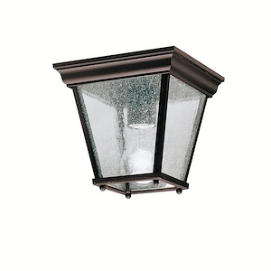 Briar Circle - 1 light Outdoor Flush Mount - with Transitional inspirations - 7.25 inches tall by 7.25 inches wide