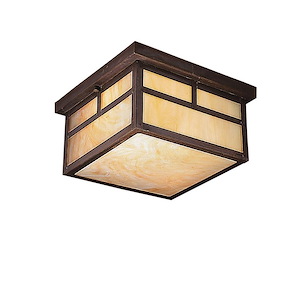La Mesa-2 light Flush Mount-with Arts and Crafts/Mission inspirations-6.25 inches tall by 11.25 inches wide - 1231597