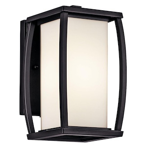 Bowen - 1 light Outdoor Wall Lantern - with Transitional inspirations - 9.5 inches tall by 5.5 inches wide - 1231777