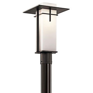 Southern Hollow - 1 light Outdoor Post Lantern - with Contemporary inspirations - 16.75 inches tall by 10 inches wide