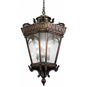 Branksome Hall - 8 Light Outdoor Ceiling Fixture - with Traditional inspirations - 47.5 inches tall by 25.5 inches wide