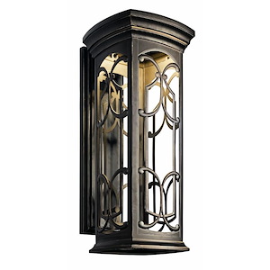 Acer Cloisters - 1 light Outdoor Wall Mount - with Traditional inspirations - 25 inches tall by 10 inches wide