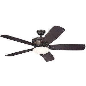 Glover Point - 5 Blade Ceiling Fan with Light Kit In Traditional Style-16 Inches Tall and 56 Inches Wide