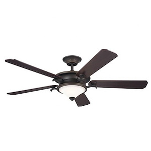 Chesham Links - 5 Blade Ceiling Fan with Light Kit In Traditional Style-16.75 Inches Tall and 60 Inches Wide