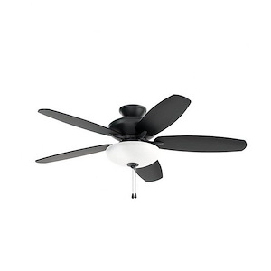 Latimer Quadrant - 5 Blade Ceiling Fan with Light Kit In Modern Style-17.5 Inches Tall and 52 Inches Wide