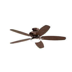 Short Lane - 5 Blade Ceiling Fan with Light Kit In Modern Style-15 Inches Tall and 52 Inches Wide