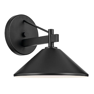 Brown Lee Lane - 1 Light Outdoor Wall Mount In Mission Style-9.25 Inches Tall and 10 Inches Wide