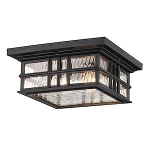 Crossley Ridgeway - 2 Light Outdoor Flush Mount In Coastal Style-5.25 Inches Tall and 12 Inches Wide