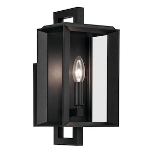 Century Poplars - 1 Light Small Outdoor Wall Mount In Traditional Style-14 Inches Tall and 7 Inches Wide - 1316329
