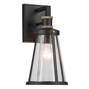 Simpson Gardens - 1 Light Small Outdoor Wall Mount In Industrial Style-13.25 Inches Tall and 7 Inches Wide