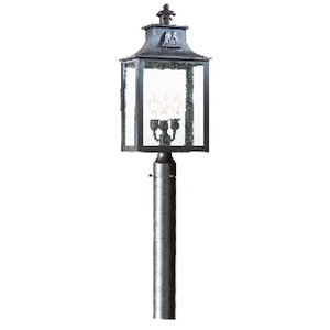 West Fairway - 3 Light Outdoor Post Lantern - 11 Inches Wide by 23 Inches High - 1232063