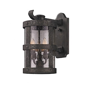 Ashbourne Strand - 3 Light Outdoor Wall Lantern - 8.13 Inches Wide by 15 Inches High - 1231721