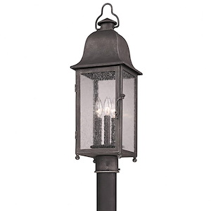 Bradford Drove - 3 Light Outdoor Post Lantern - 8 Inches Wide by 25.13 Inches High