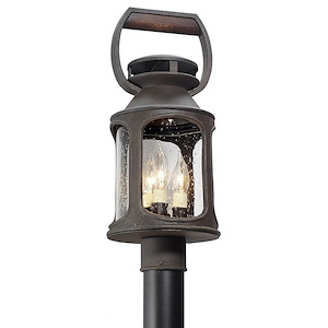 Woodkirk Gardens - 3 Light Outdoor Medium Post Lantern - 8 Inches Wide by 20.25 Inches High