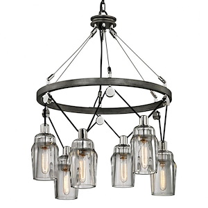 Brentwood Side - 6 Light Medium Pendant - 25 Inches Wide by 33.25 Inches High - 1232252