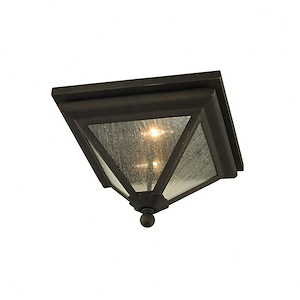 Lavender Top - 2 Light Outdoor Flush Mount - 14 Inches Wide by 9.75 Inches High - 1232773