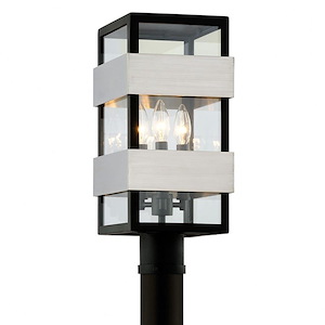 Loxley By-Pass - 3 Light Outdoor Post Lantern - 7.75 Inches Wide by 18 Inches High