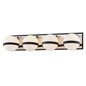 Heywood Mews - 4 Light Vanity Light in Modern Style - 27 Inches Wide by 5.5 Inches High - 1232824