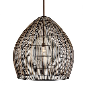 Primrose Field - 1 Light Pendant in Rustic Style - 35 Inches Wide by 36.5 Inches High - 1232752