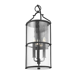Buxton Coppice - 3 Light Large Outdoor Wall Sconce - 24.75 Inches Tall and 10 Inches Wide - 1232634