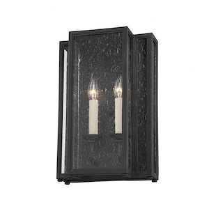 Browns Hawthorns - 2 Light Medium Outdoor Wall Sconce In Everyday Modern and Transitional Essentials Style - 15.5 Inches Tall and 10.5 Inches Wide