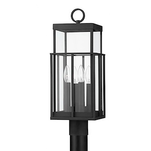 Denbigh Lodge - 4 Light Outdoor Post Lantern - 21.25 Inches Tall and 8 Inches Wide