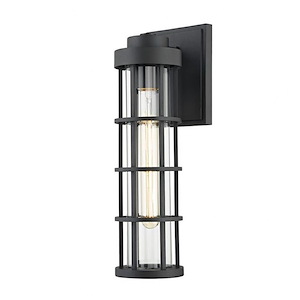 Blythe Leaze - 1 Light Large Outdoor Wall Sconce - 15 Inches Tall and 4.75 Inches Wide