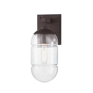 Campus Five - 1 Light Small Outdoor Wall Sconce - 13.25 Inches Tall and 5 Inches Wide
