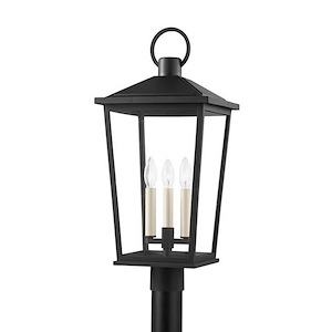 Piper Las - 3 Light Large Outdoor Post Lantern - 25 Inches Tall and 11 Inches Wide