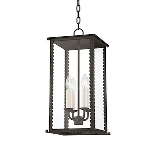 Field Farm Mews - 4 Light Medium Outdoor Hanging Lantern - 21.25 Inches Tall and 10 Inches Wide