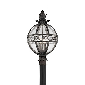 Key West - 3 Light Large Outdoor Post Lantern-24 Inches Tall and 13.75 Inches Wide