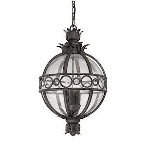 Key West - 3 Light Outdoor Hanging Lantern-23.5 Inches Tall and 13.75 Inches Wide - 1280732