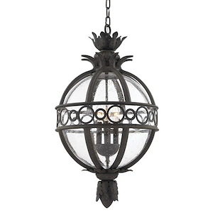 Key West - 4 Light Outdoor Hanging Lantern-27.5 Inches Tall and 16.75 Inches Wide