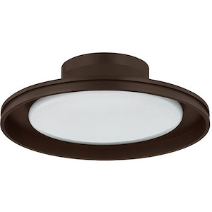 Muxworthy Lane - 12W 1 LED Outdoor Flush Mount In Modern Style-4.5 Inches Tall and 14.75 Inches Wide - 1332369