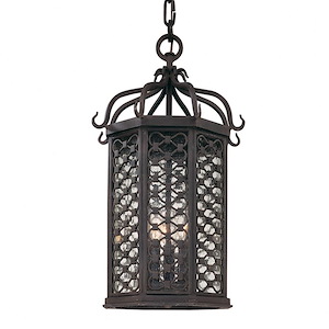 Chesterton Causeway - 3 Light Outdoor Hanging Lantern - 11.63 Inches Wide by 20 Inches High