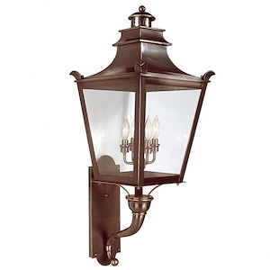 Pine Tree Bank - 4 Light Outdoor Wall Lantern - 14 Inches Wide by 37 Inches High - 1233034
