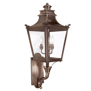 Pine Tree Bank - 3 Light Outdoor Wall Lantern - 11.25 Inches Wide by 30.5 Inches High - 1233162