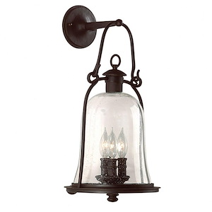 Portland Quay - 3 Light Outdoor Large Wall Lantern - 10 Inches Wide by 21 Inches High