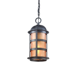 Holme Woodlands - 1 Light Outdoor Large Hanging Lantern - 8.5 Inches Wide by 17.5 Inches High