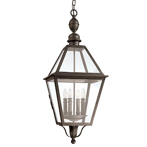 Bearing Drive - 4 Light Outdoor Hanging Lantern - 13.5 Inches Wide by 34 Inches High