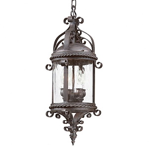 Sandford Brook - 4 Light Outdoor Hanging Lantern - 10 Inches Wide by 25 Inches High