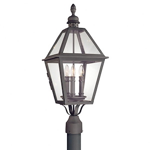 Bearing Drive - 3 Light Outdoor Post Lantern - 11 Inches Wide by 27 Inches High - 1232877