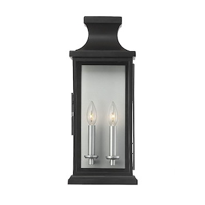 2 Light Outdoor Wall Lantern-Traditional Style with Transitional Inspirations-20 inches tall by 8.24 inches wide